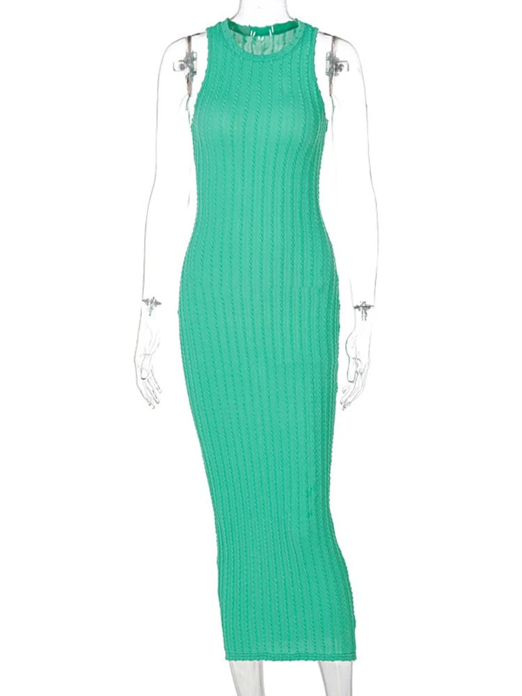 Women's sleeveless crochet bodycon