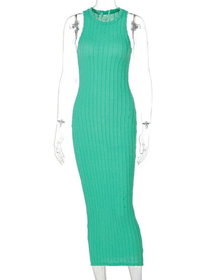 Women's sleeveless crochet bodycon