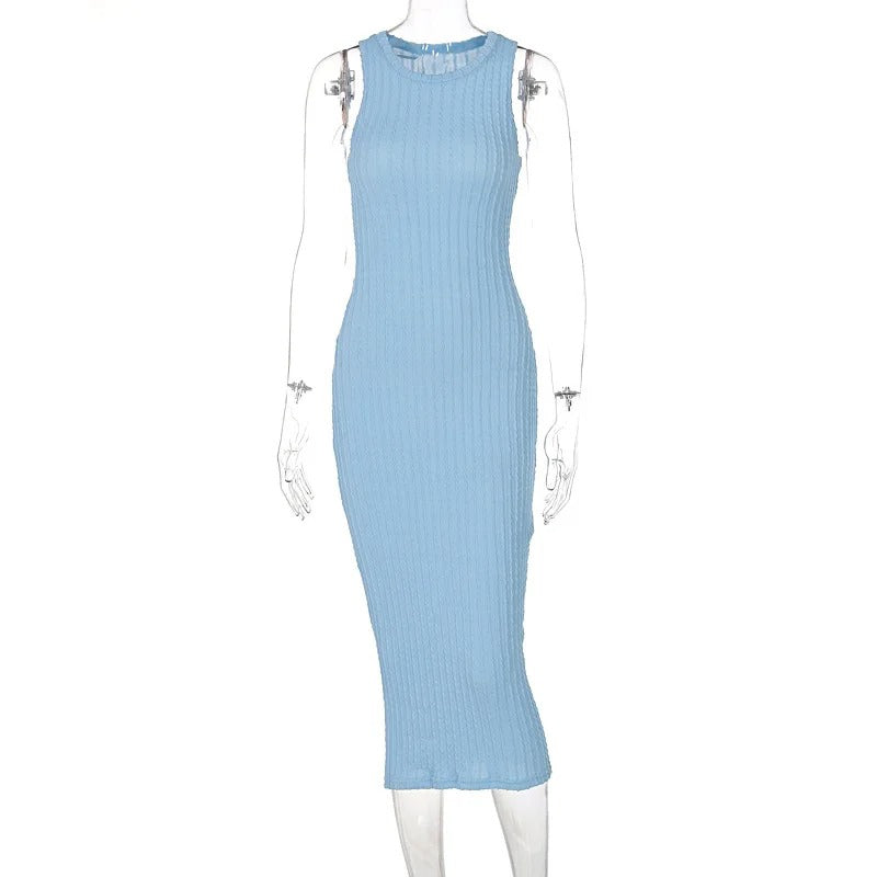 Women's sleeveless crochet bodycon