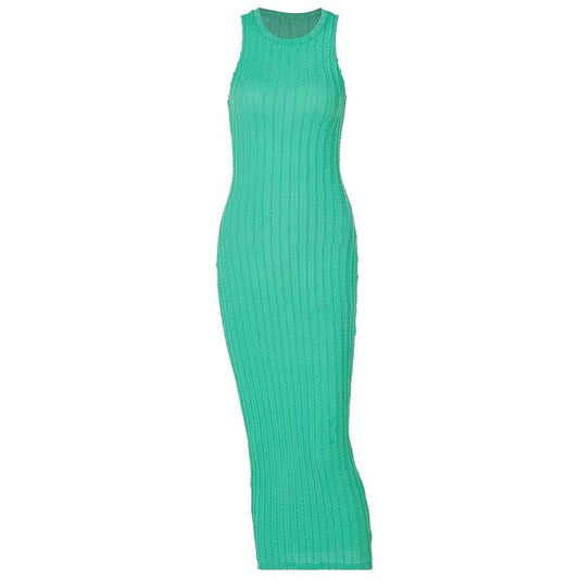 Women's sleeveless crochet bodycon