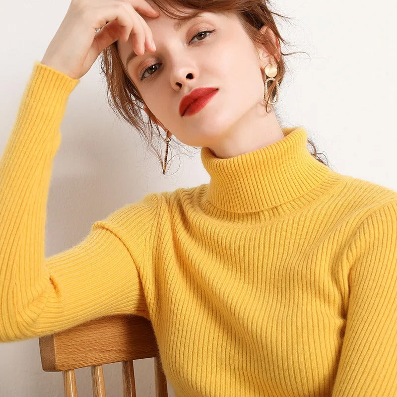 Women's soft turtleneck