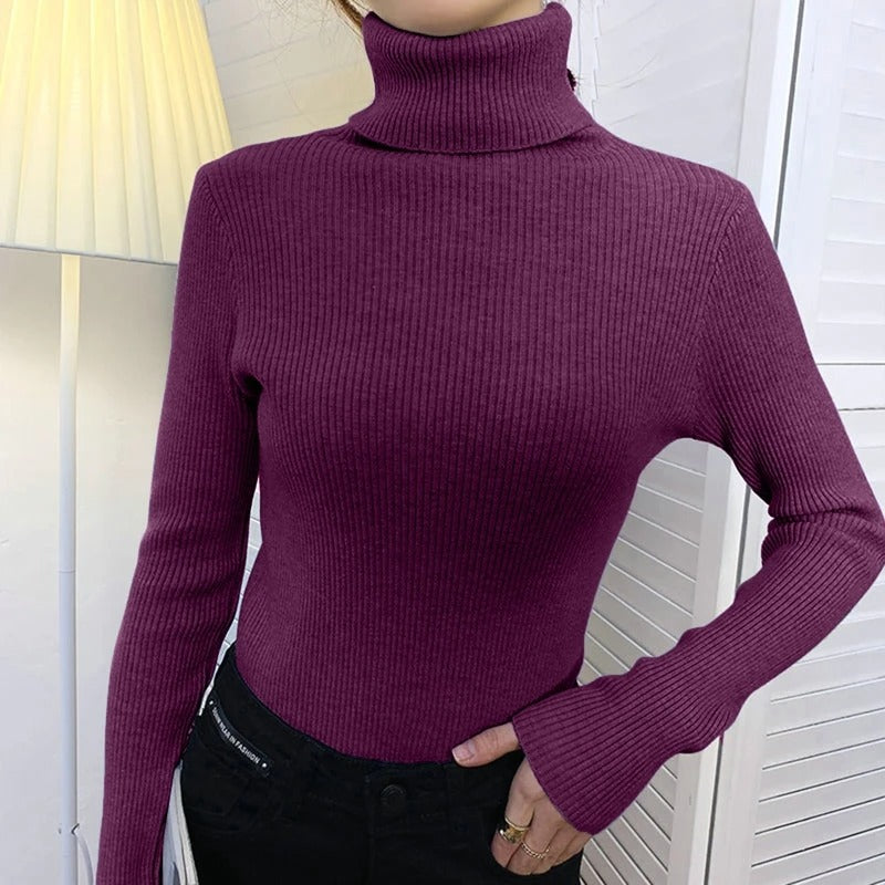 Women's soft turtleneck