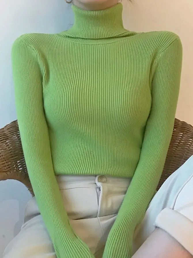 Women's soft turtleneck