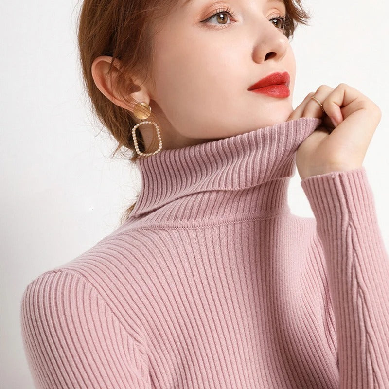Women's soft turtleneck