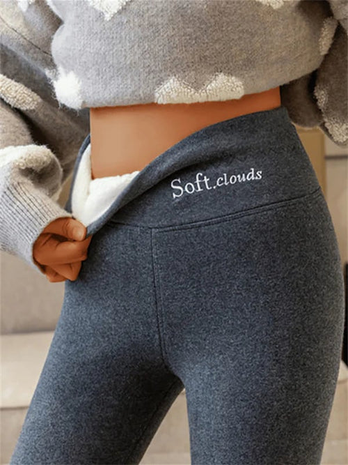 Women's sports leggings Fleece Thermo Comfortable and Warm