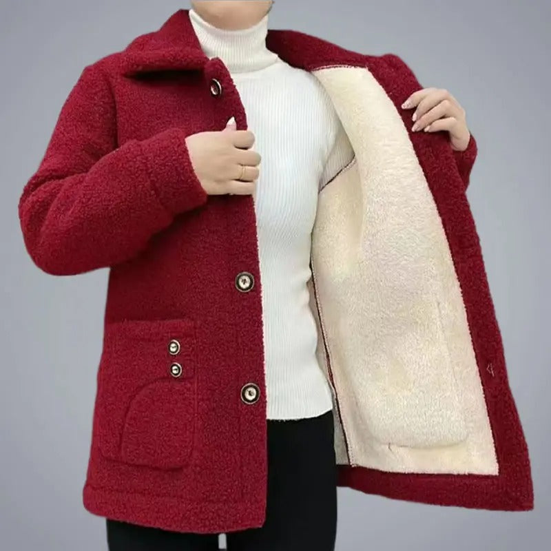 Women's thick winter fleece jacket