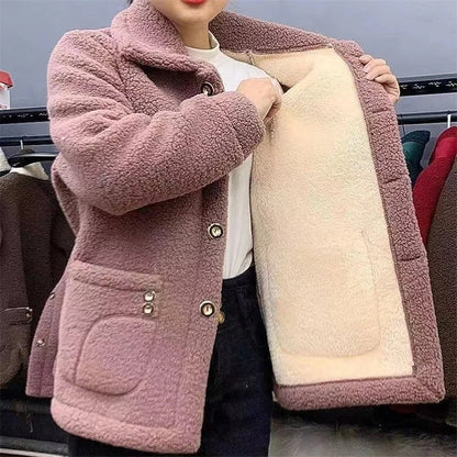 Women's thick winter fleece jacket