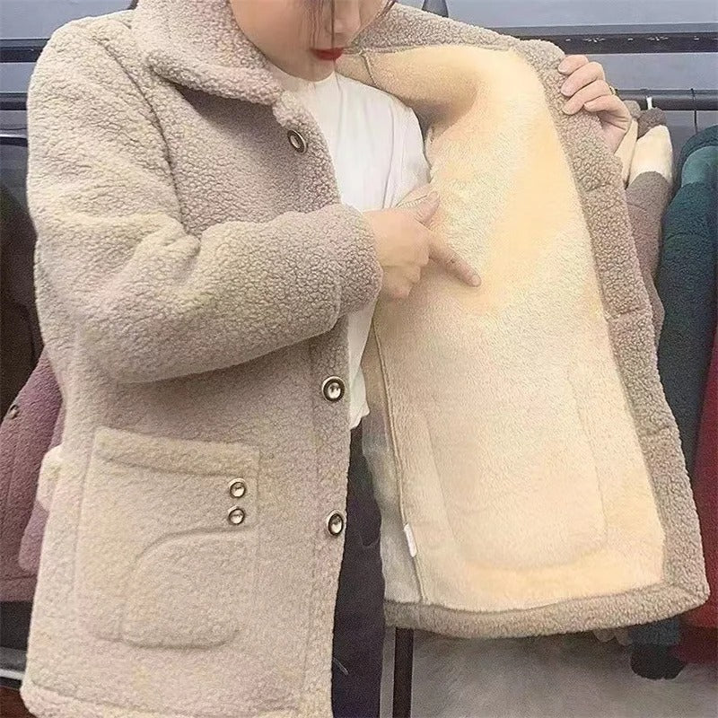 Women's thick winter fleece jacket