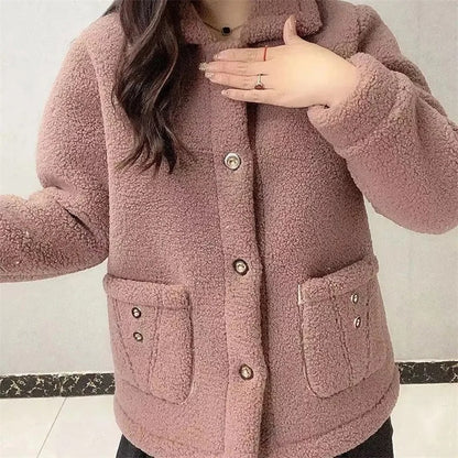 Women's thick winter fleece jacket