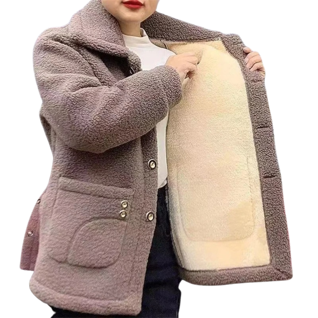 Women's thick winter fleece jacket