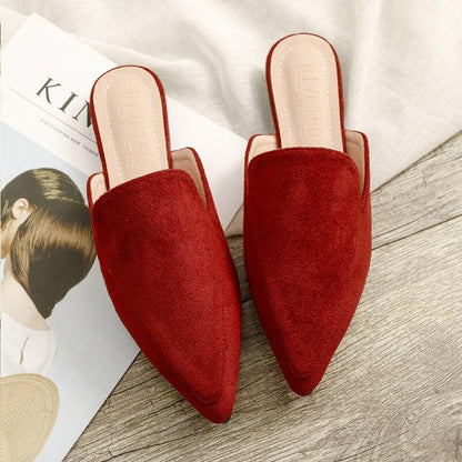 Women's tulle in pointed imitation suede