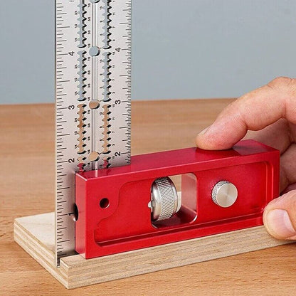 Woodworking adjustable edge ruler