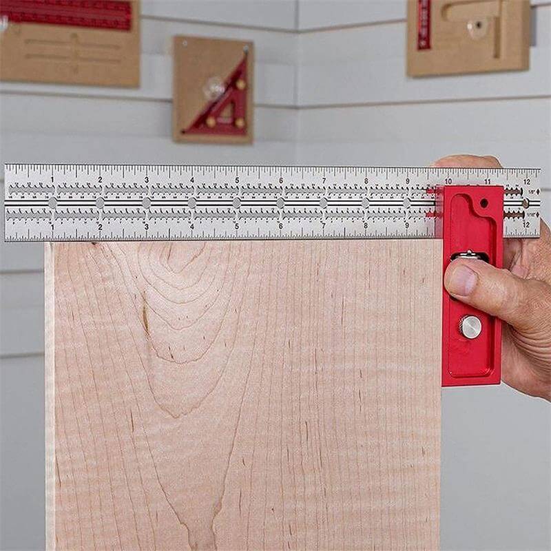 Woodworking adjustable edge ruler