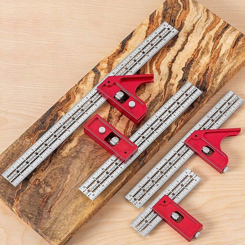 Woodworking adjustable edge ruler