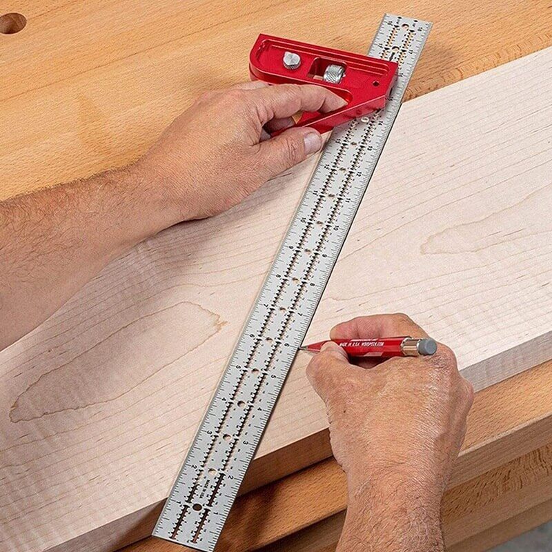 Woodworking adjustable edge ruler