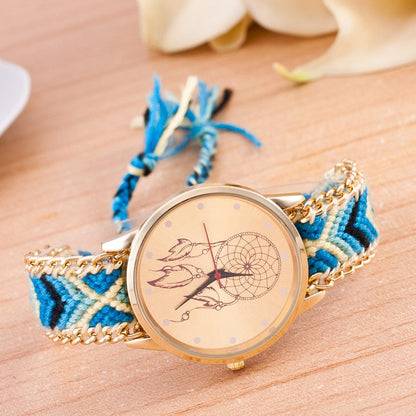Woven dreamcatcher watch