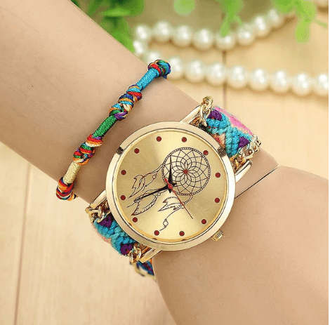 Woven dreamcatcher watch
