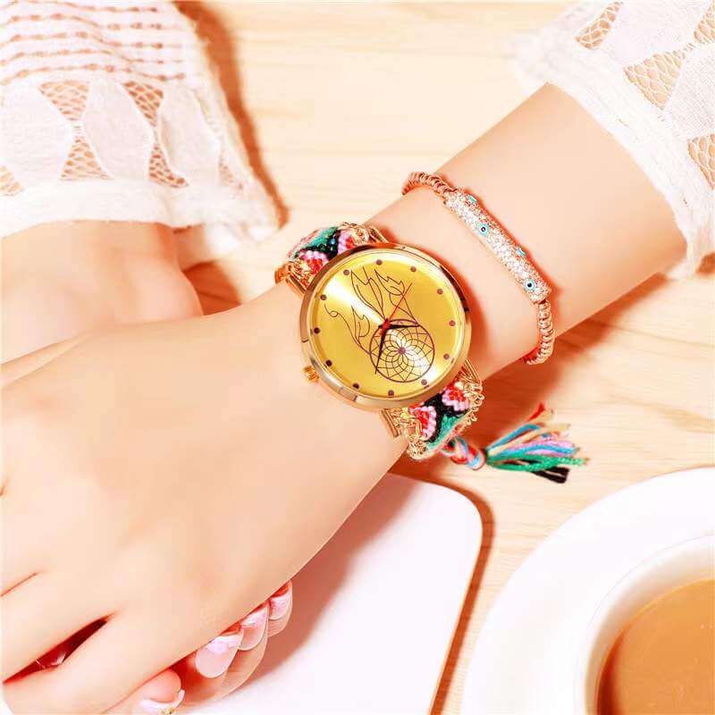Woven dreamcatcher watch