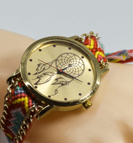 Woven dreamcatcher watch
