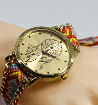 Woven dreamcatcher watch