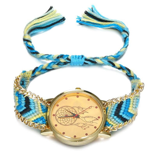 Woven dreamcatcher watch