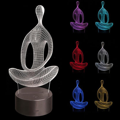 Yoga 3D Illusion Lamp