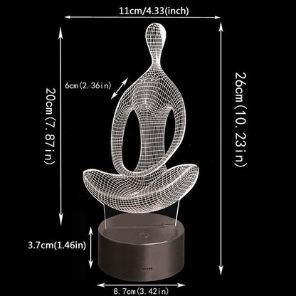 Yoga 3D Illusion Lamp