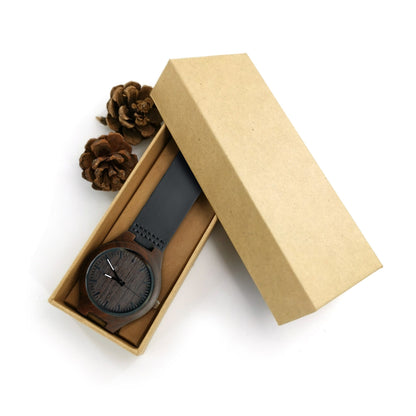 You Will Always Be My Son Engraved Wooden Watch