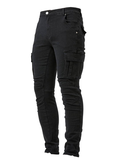 Men's Cargo Trousers Slim Fit Cotton With Practical Pockets