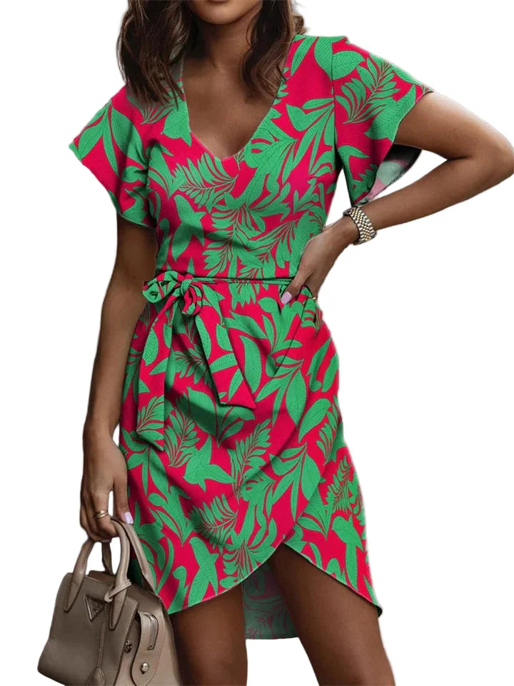 Women's Summer Dress Elegant Knee Length Airy Material