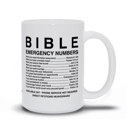 Bijbel Noodsituatie Nummers Mok