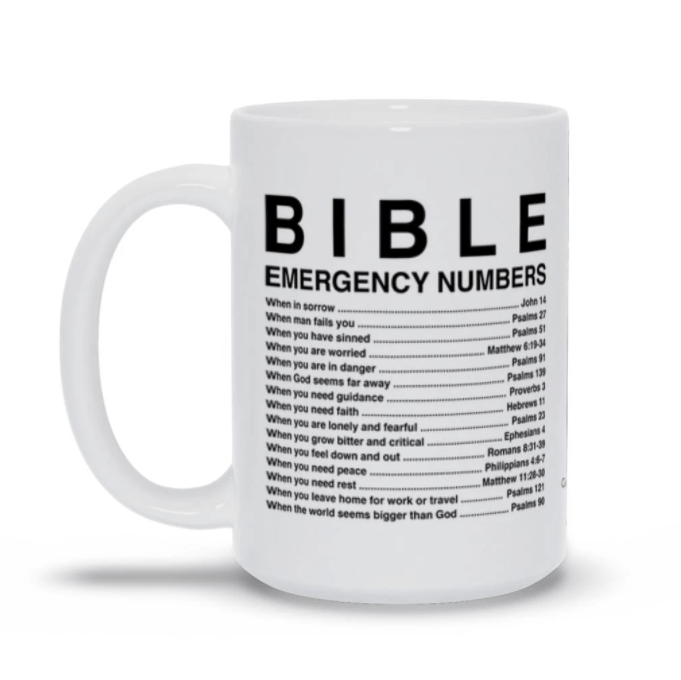 Bijbel Noodsituatie Nummers Mok