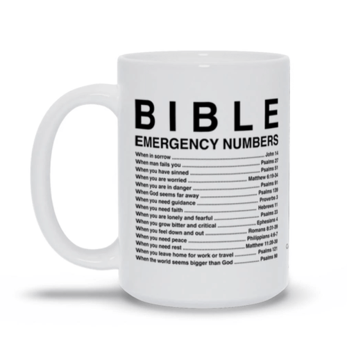 Bijbel Noodsituatie Nummers Mok