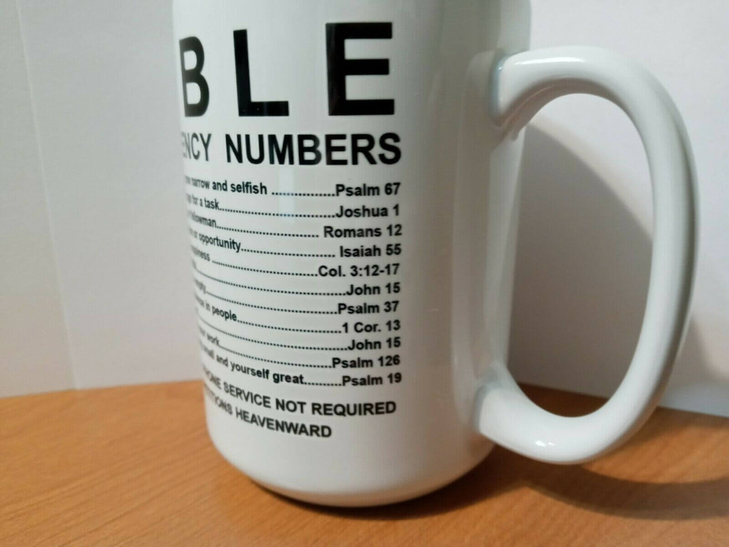 Bijbel Noodsituatie Nummers Mok