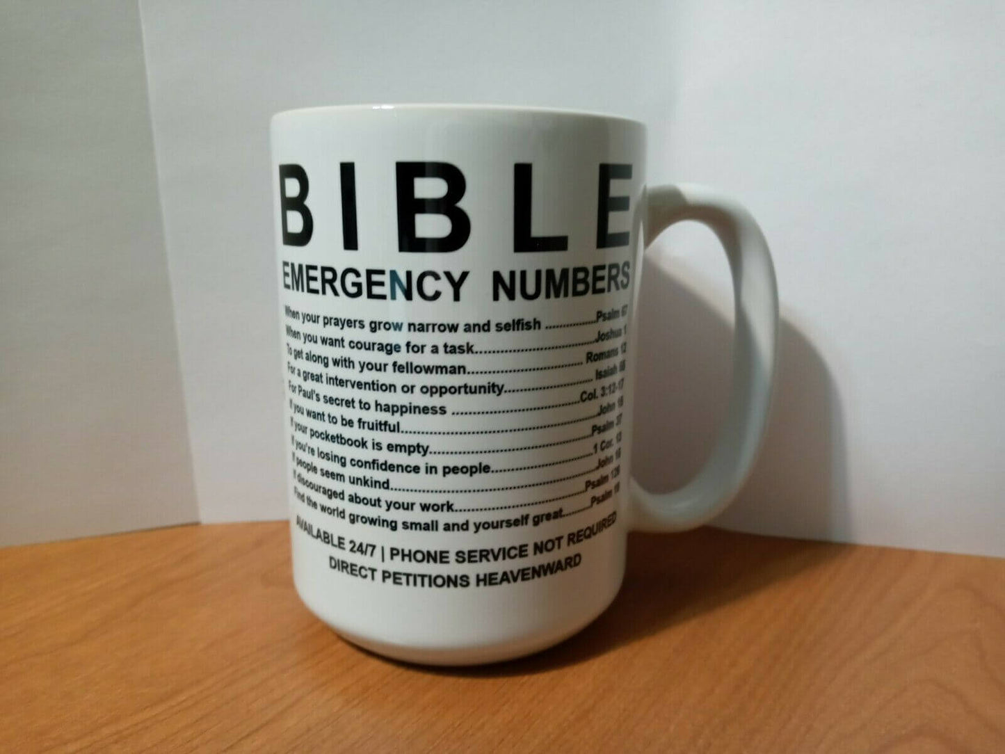 Bijbel Noodsituatie Nummers Mok