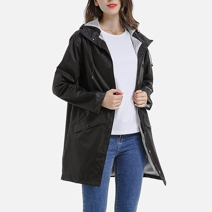 Windbreaker Raincoat Trench Coat for ladies
