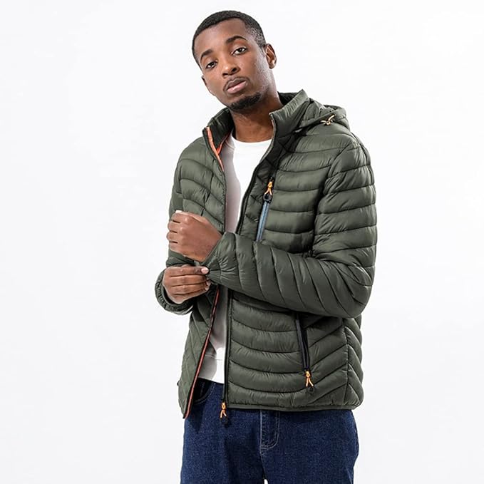 Lightweight cotton quilted jacket for men