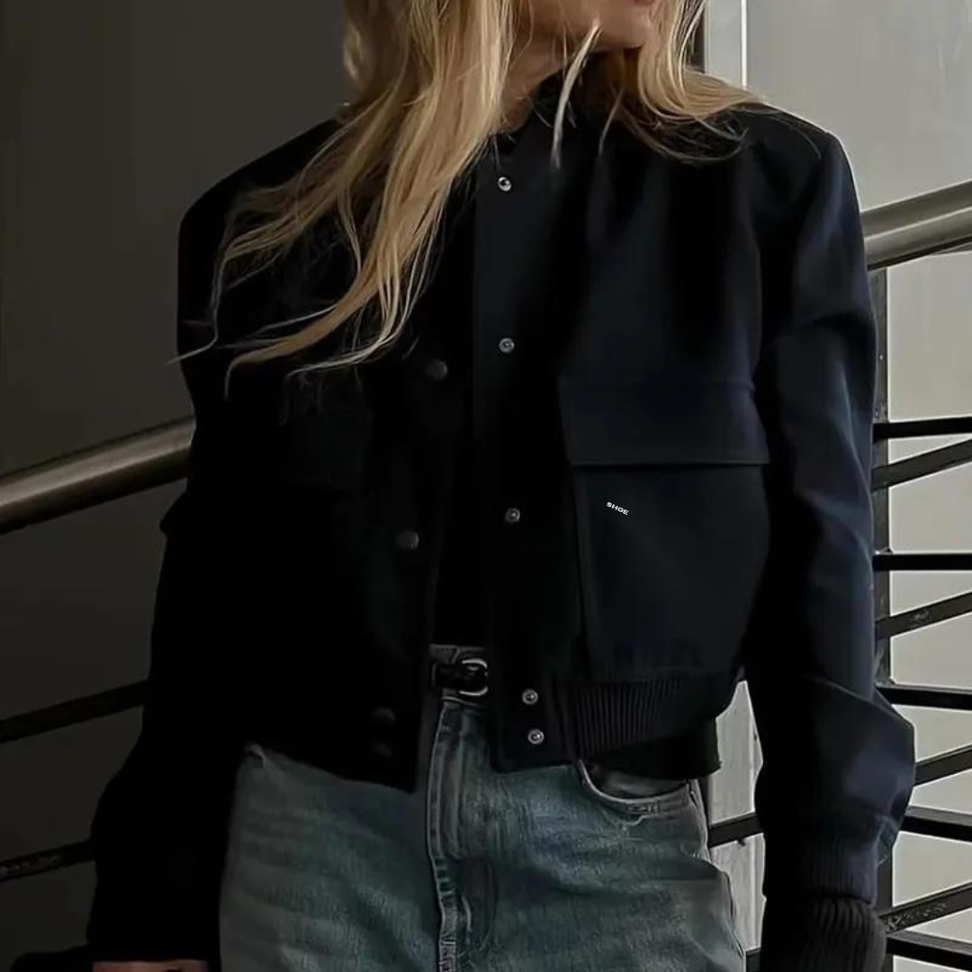 Cropped bomber jacket for women