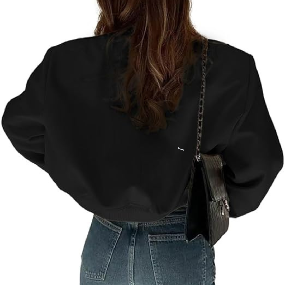 Cropped bomber jacket for women