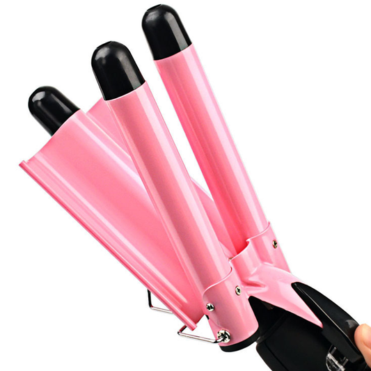 Ceramic curling iron with LCD display