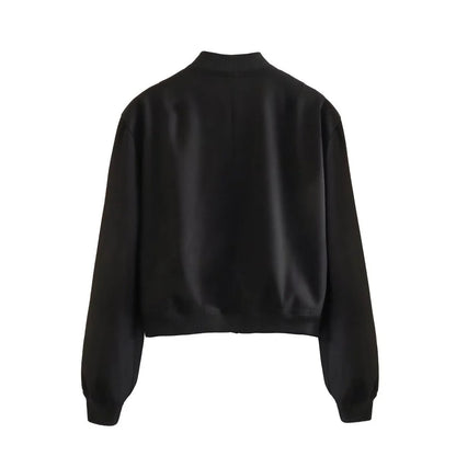 Cropped bomber jacket for women