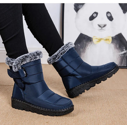 Women's Warm Cotton Fur Ankle Boots