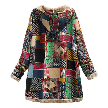 Women's long hooded jacket