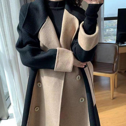Double-breasted winter jacket for women
