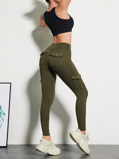 Women's high-waisted fitness trousers