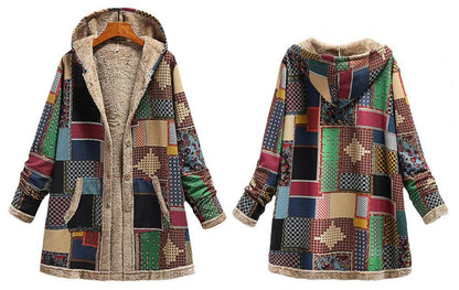 Women's long hooded jacket