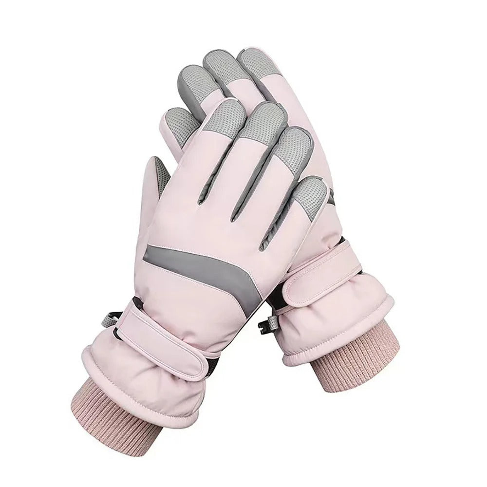Waterproof thermal snow gloves for women