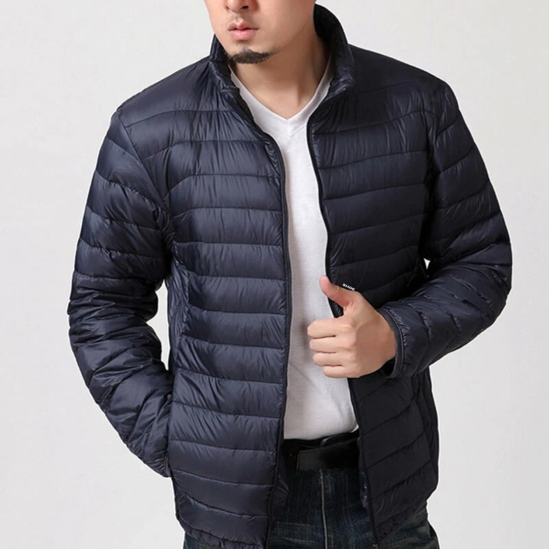 Ultralight white duck down jacket for men