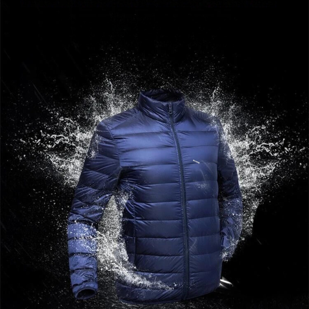Ultralight white duck down jacket for men