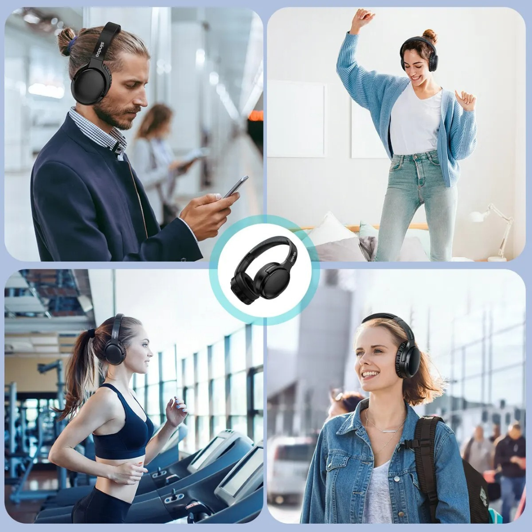 Deep Bass BT 5.3 Hoofdtelefoon met active noice cancellation en microfoon